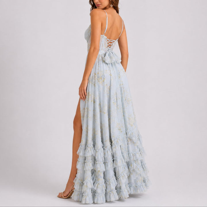 Valentina | Elegantes Brautkleid mit Blumenmuster für den Herbst