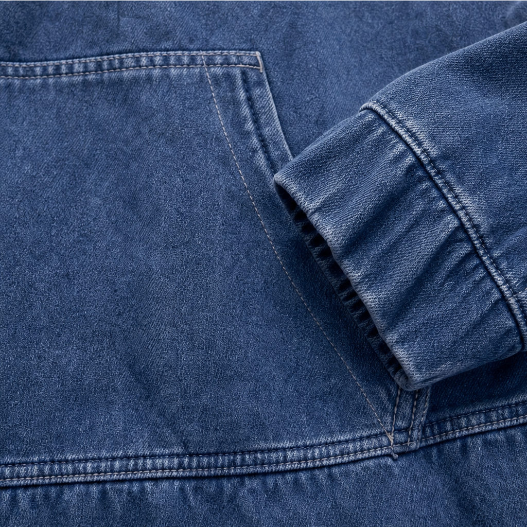 Denim Ease | Oversized Denim-Look Hoodie für einen lässigen Style