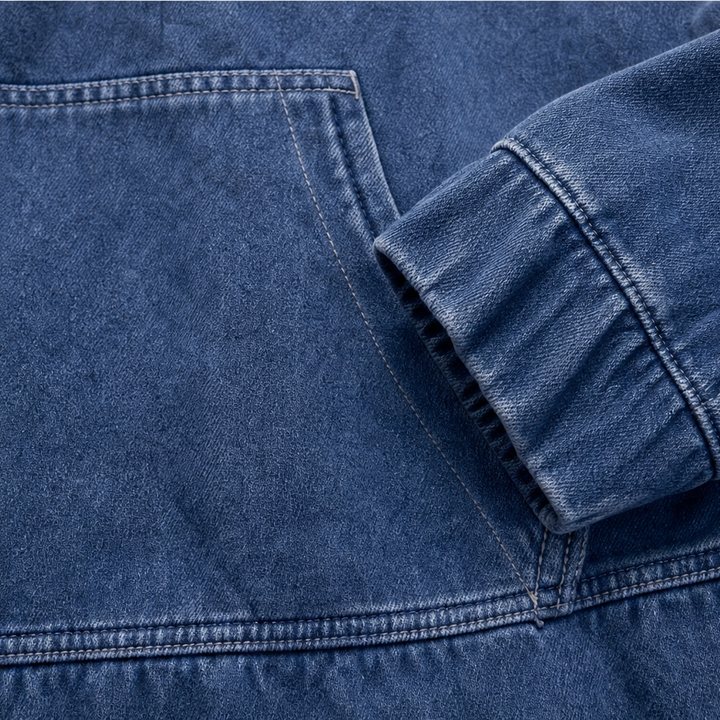 Denim Ease | Oversized Denim-Look Hoodie für einen lässigen Style