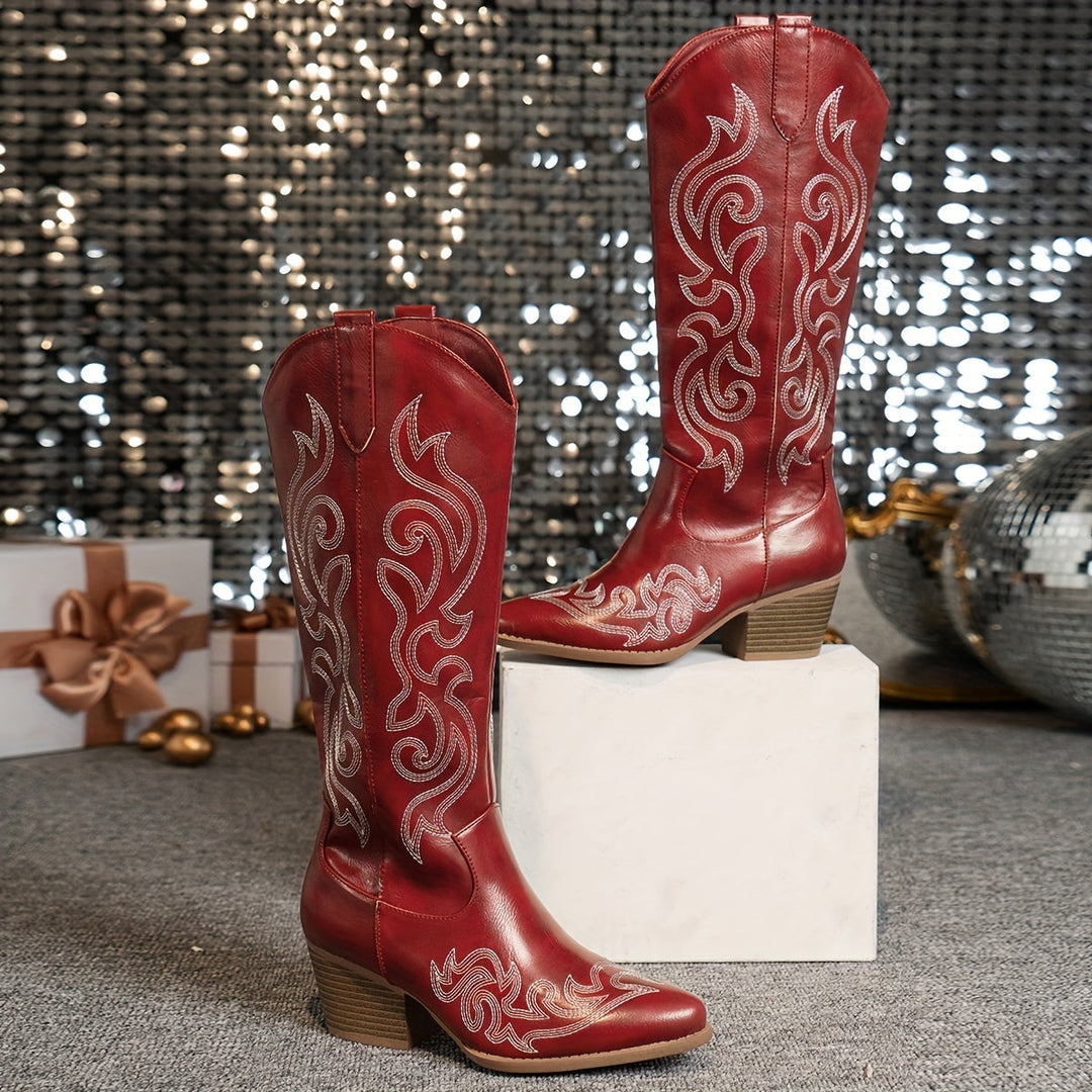 Elisa | Klassische Western Cowboystiefel mit komfortabler Wadenweite