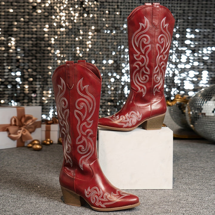 Elisa | Klassische Western Cowboystiefel mit komfortabler Wadenweite