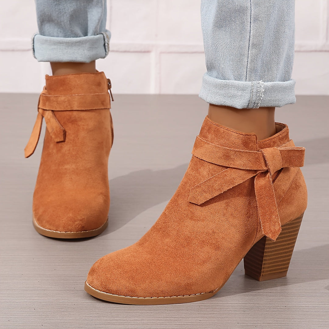 Lea | Elegante Und Moderne Stiefeletten Mit Schleifen-Detail