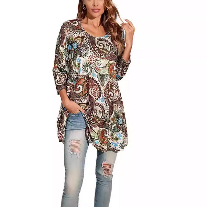 Vivienne | Mandala-Tunika Top Mit Eleganter A-Linien-Silhouette