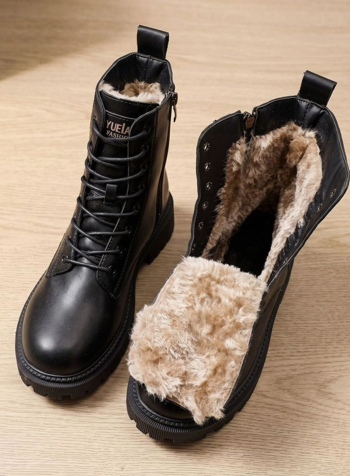 Elfriede | Stiefeletten – Gefütterte Schnür-Ankle-Boots für Damen