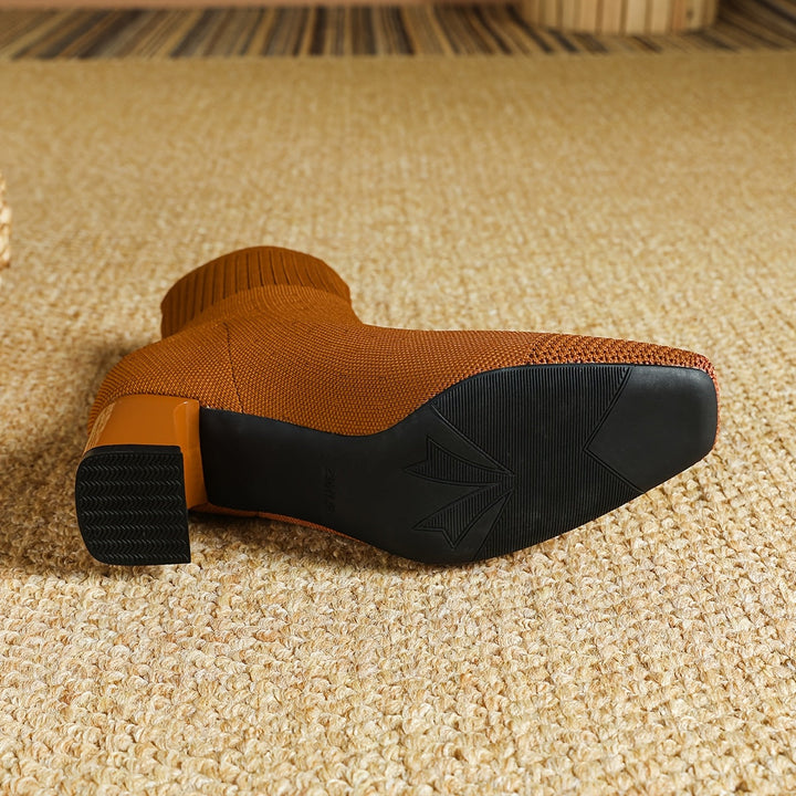 Kerstin | Moderne Und Elegante Stricker-Stiefeletten
