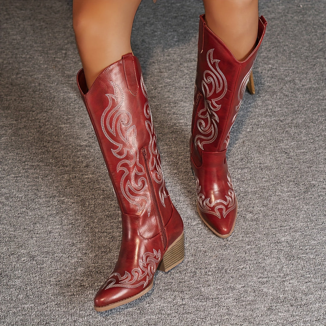 Elisa | Klassische Western Cowboystiefel mit komfortabler Wadenweite