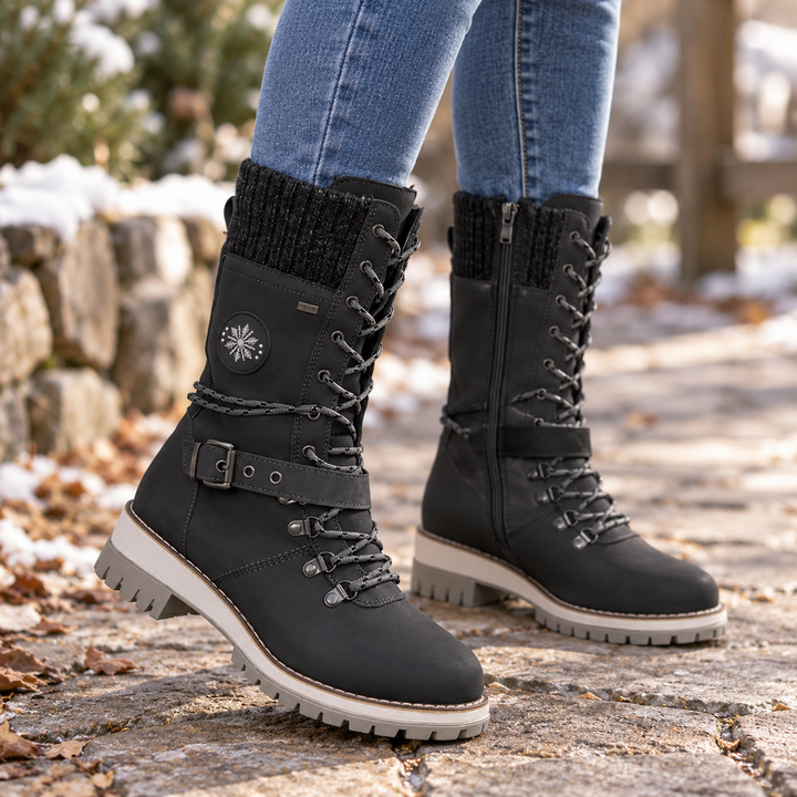 Snowlina | Kniehohe Winterstiefel – Verstellbare, Wärmeisolierte Ausführung