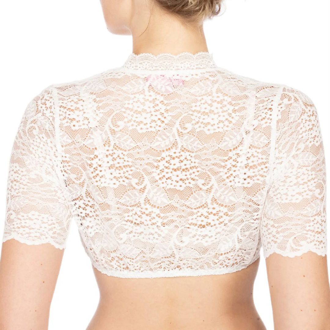 Julia | Oktoberfest Dirndlbluse Mit Eleganten Spitzendetails