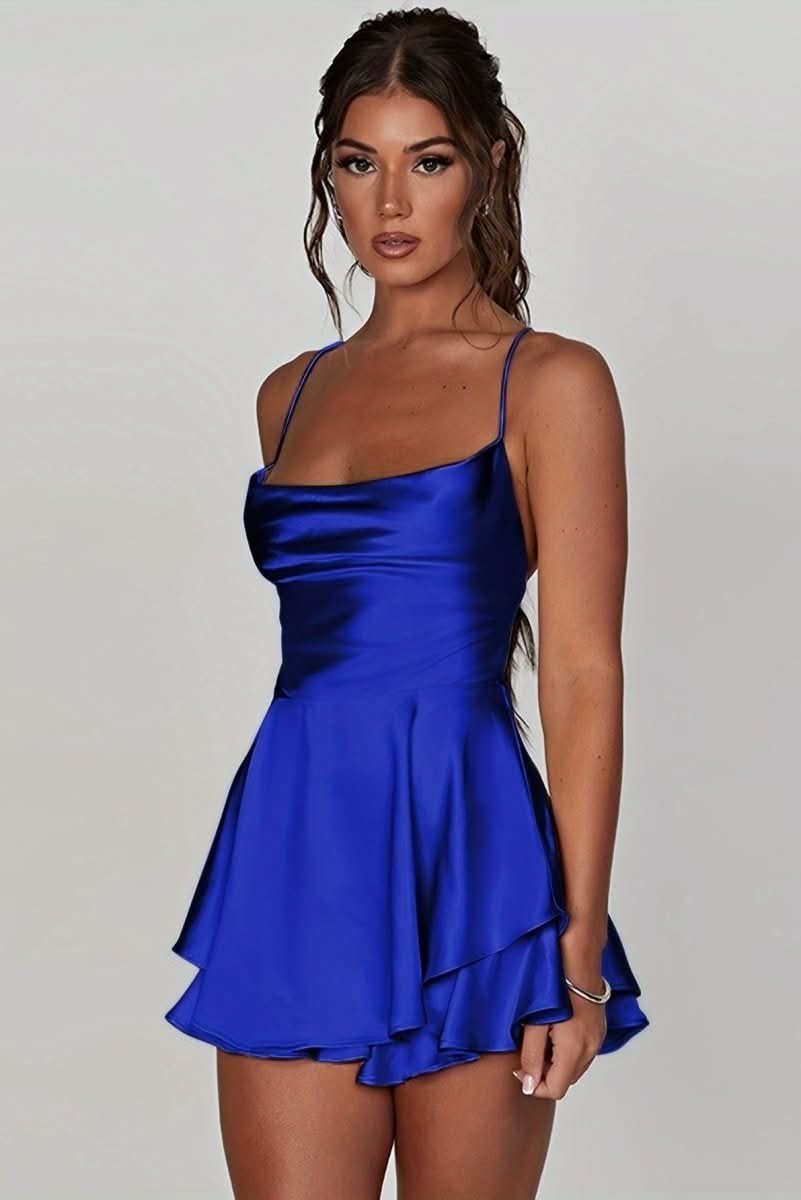 Amelie | Cocktailkleid – Rückenfrei mit geraffter Taille für Damen