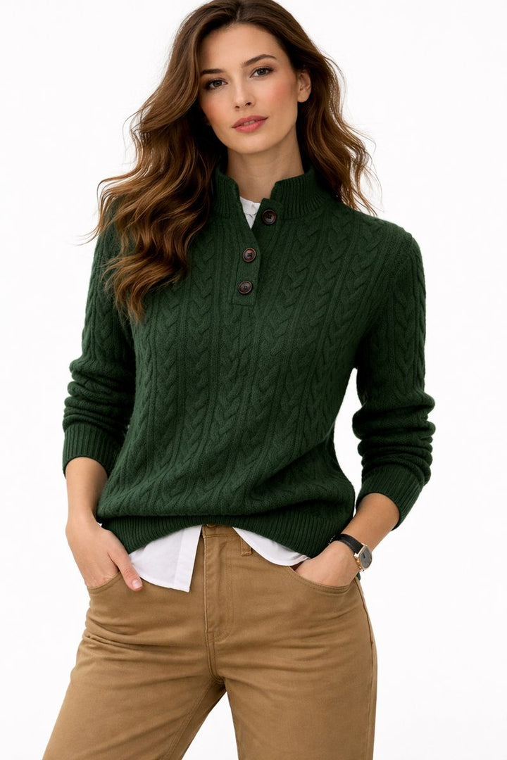 Elisabeth | Zopfstrick Rollkragenpullover für Damen