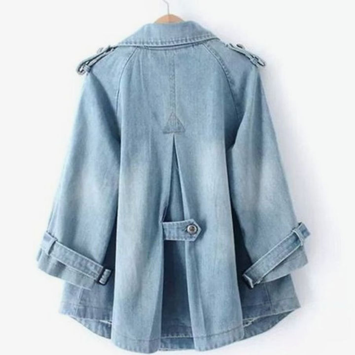 Sophie | Denim-Cape-Mantel – Oversized für Damen