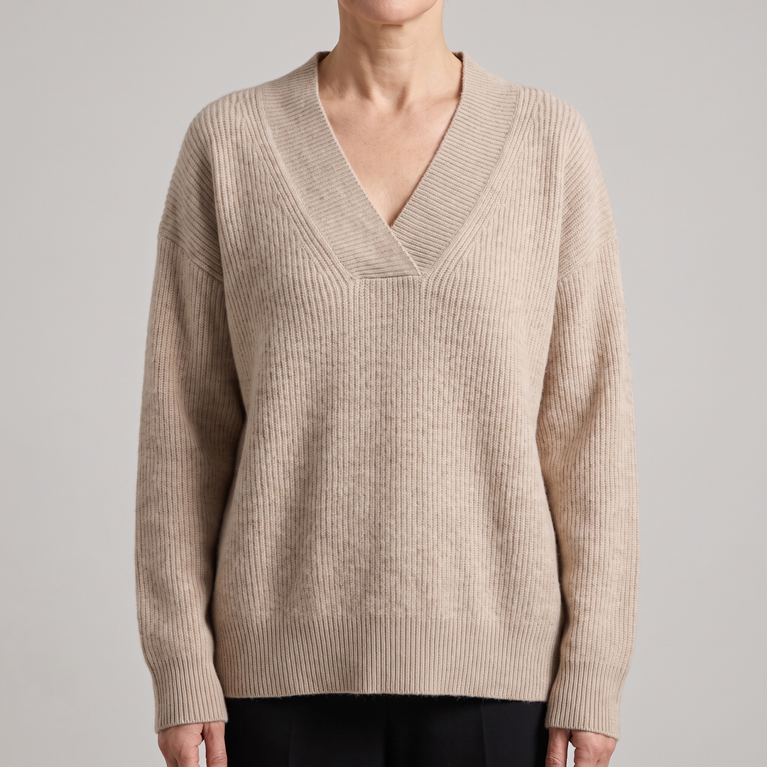 Camille | V-Ausschnitt Strickpullover für Damen – Bequeme Eleganz