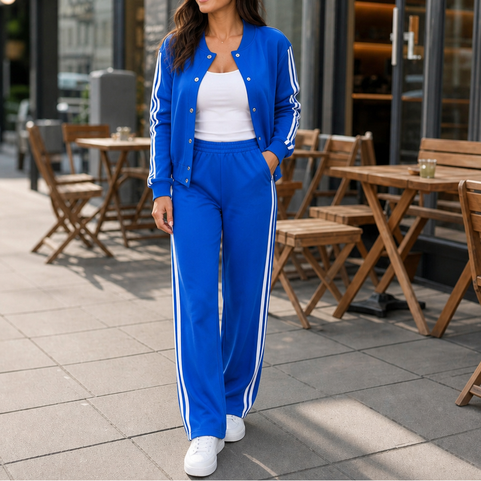 Wearbella | High-Waisted Wide-Leg Tracksuit Set – Komfortabel und Poliert