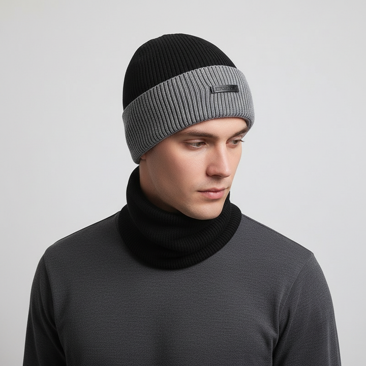 Wärmende Wollmütze & Schal Set | WarmCombo für Kopf und Hals