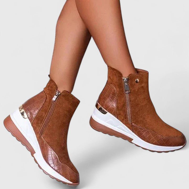 Charlotte | Orthopädische Und Stilvolle Keilabsatz-Stiefeletten