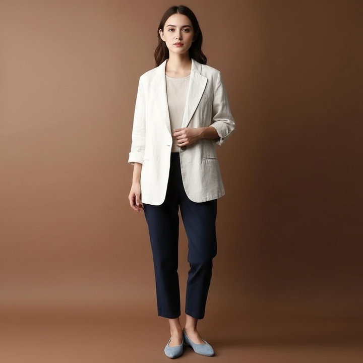 Alena | Linen Blazer – Elegante, Lässige Passform für Damen
