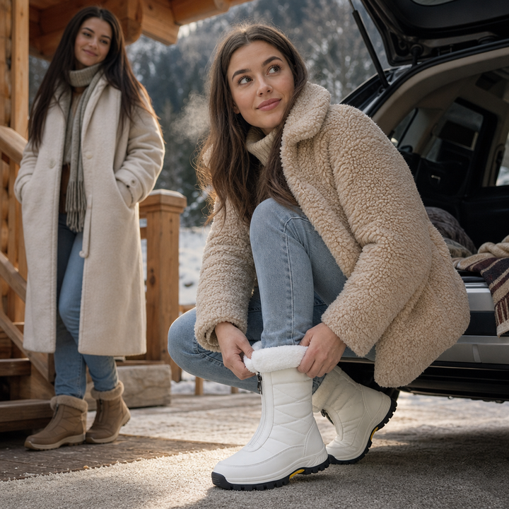 Snowlina | Plüschgefütterte Snowboots – Mid-Calf Design für Damen