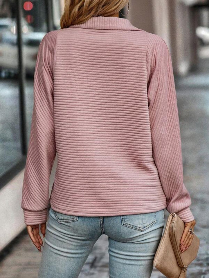 Sophie | Eleganter Sweatshirt mit Reißverschluss
