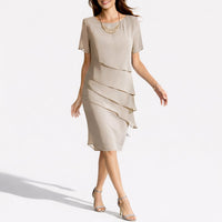 Elena | Herbst-Hochzeitskleid Aus Chiffon Mit Verspieltem Stufenrock
