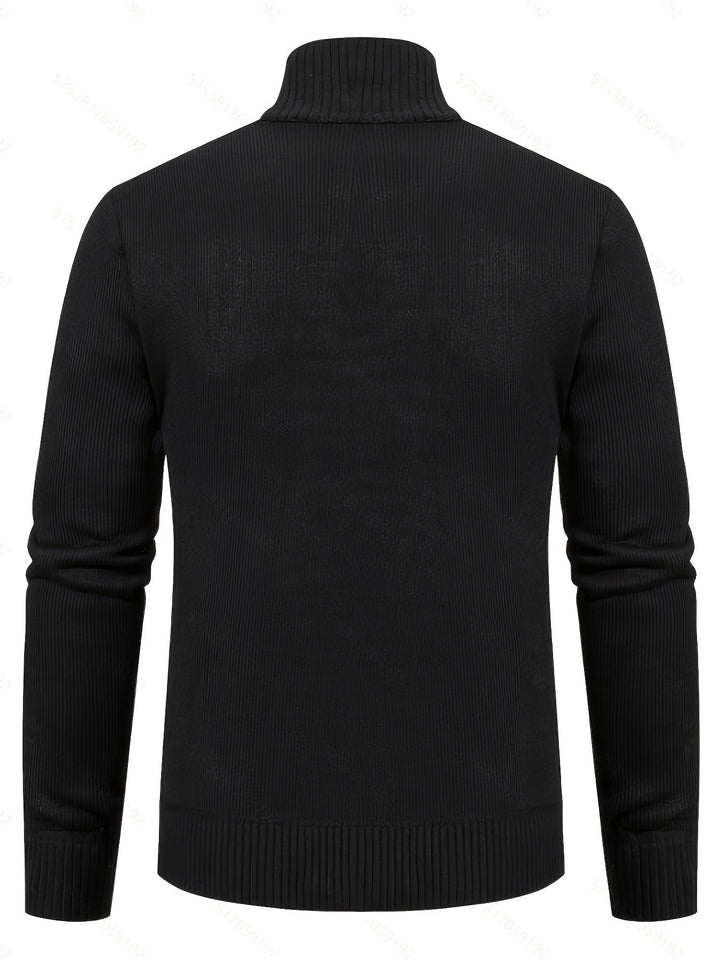 Walter | Full-Zip Cardigan – Textured Design for Men