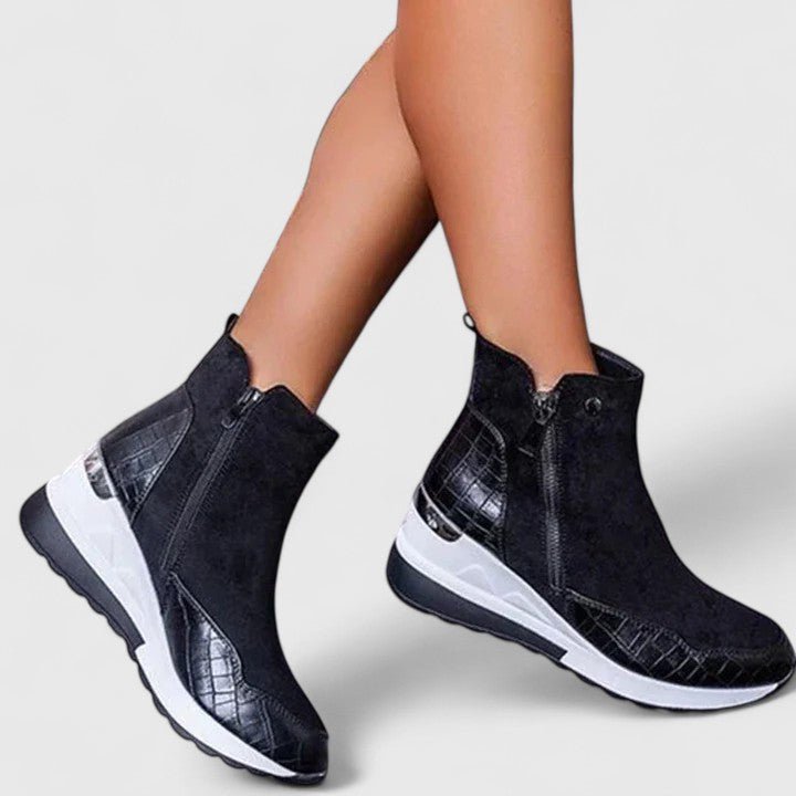 Charlotte | Orthopädische Und Stilvolle Keilabsatz-Stiefeletten