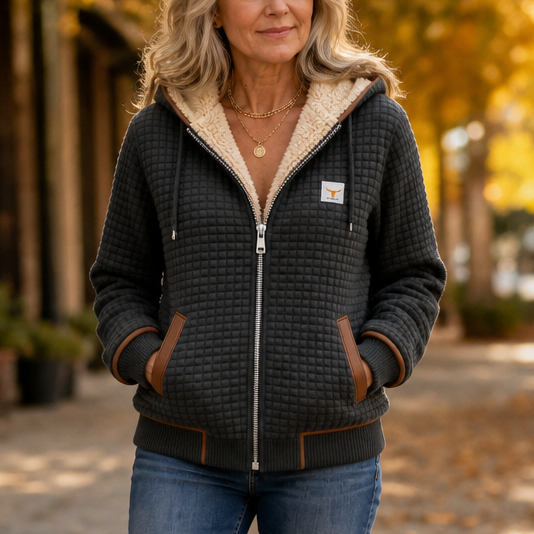 Hearthline | Waffelstepp-Jacke mit Kapuze – Warm und Stilvoll