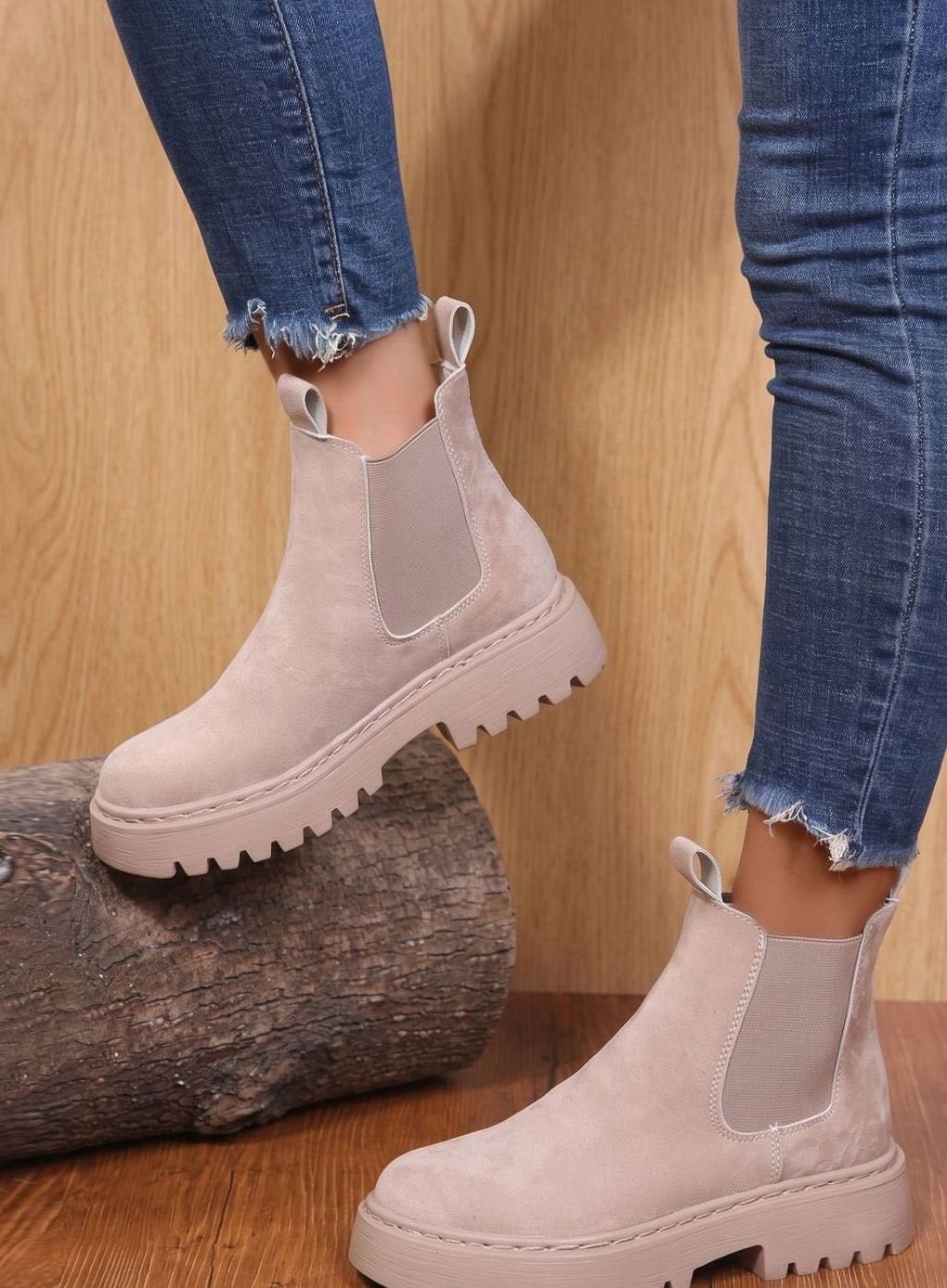 Greta | Chelsea Boots – Komfortable Damen Stiefeletten mit Plateau