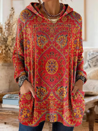Amelie | Artistic Women's Hooded Tunic-Style Sweatshirt