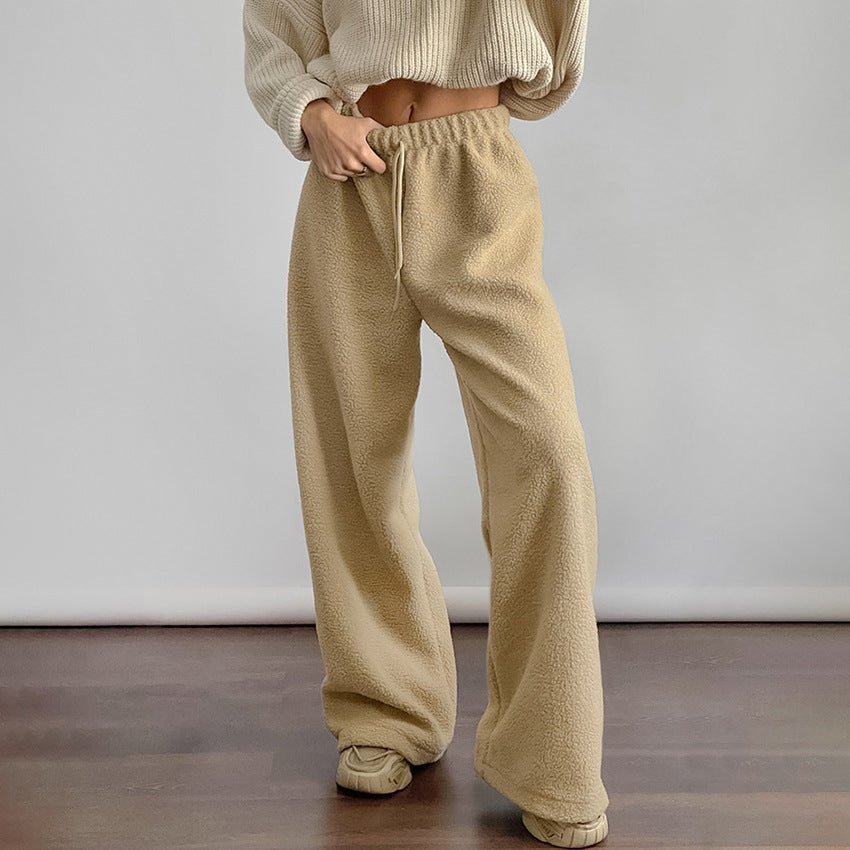 WW | Wide-Leg Fleece Pants for Women – Comfortable Relaxed Fit
