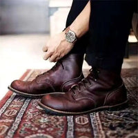 Oscar | Klassische Leder-Schnürstiefeletten mit Cap-Toe