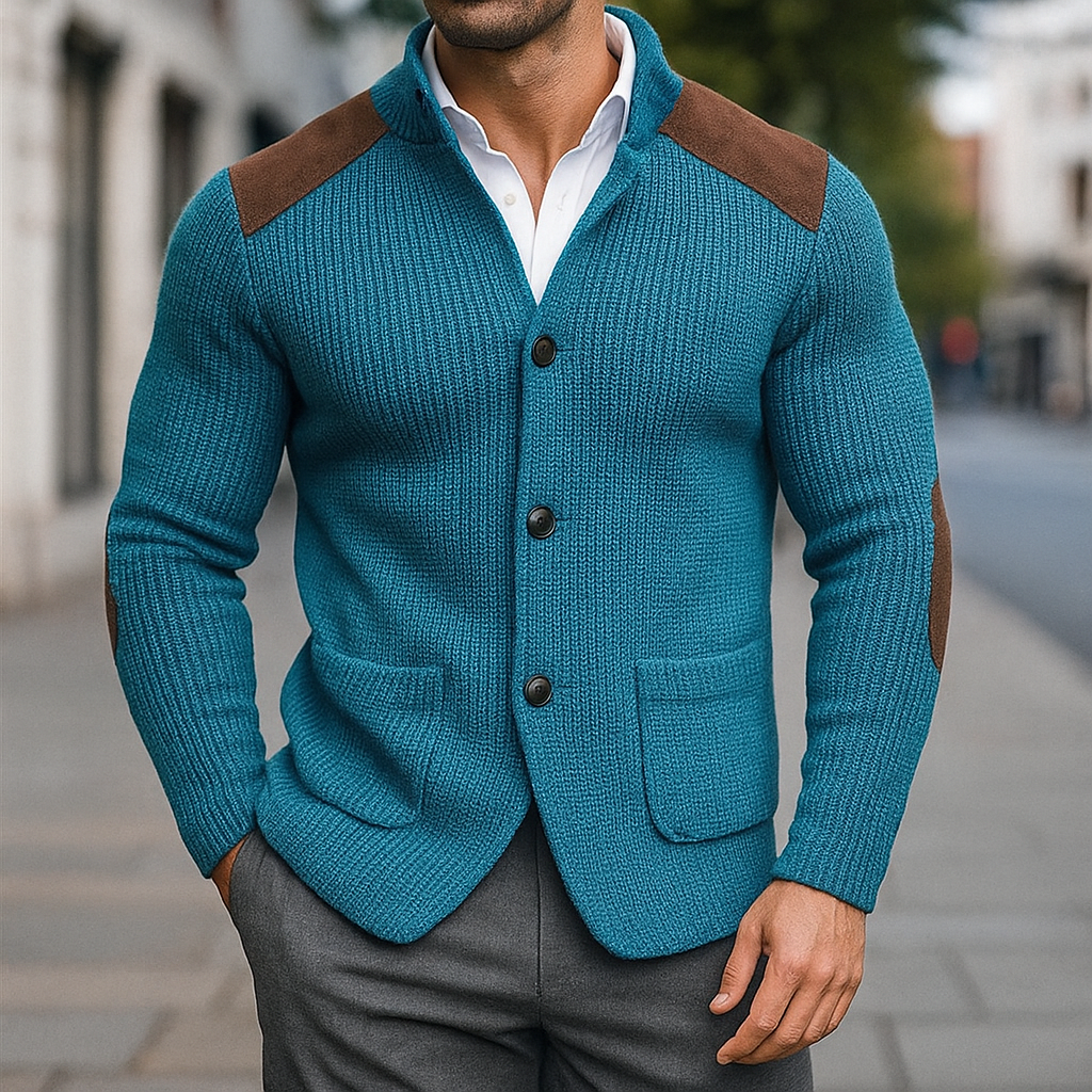Ralph | Moderner Strukturierter Strick-Blazer Für Herren