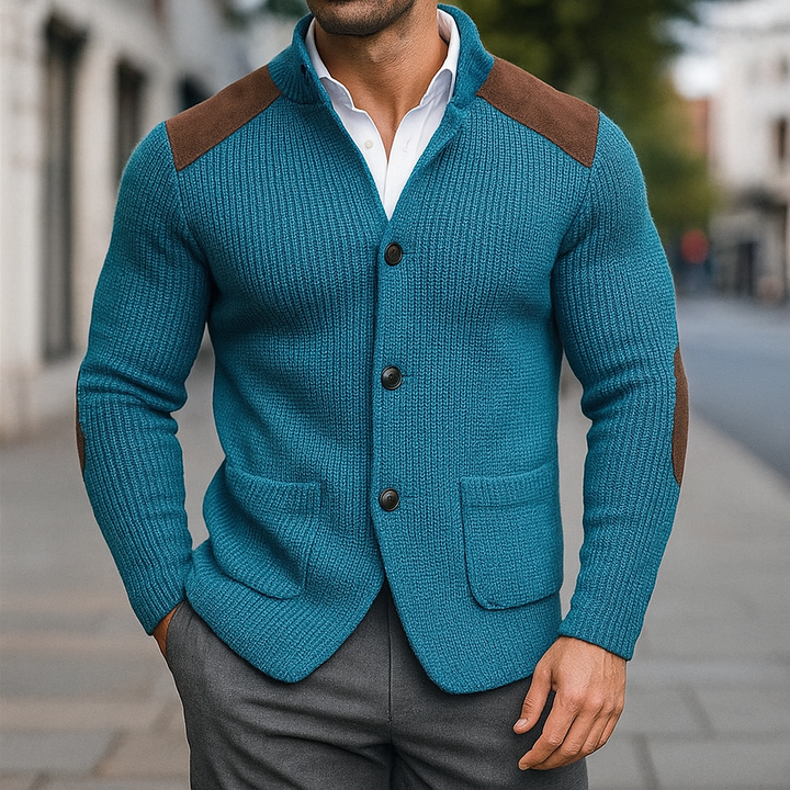Ralph | Moderner Strukturierter Strick-Blazer Für Herren