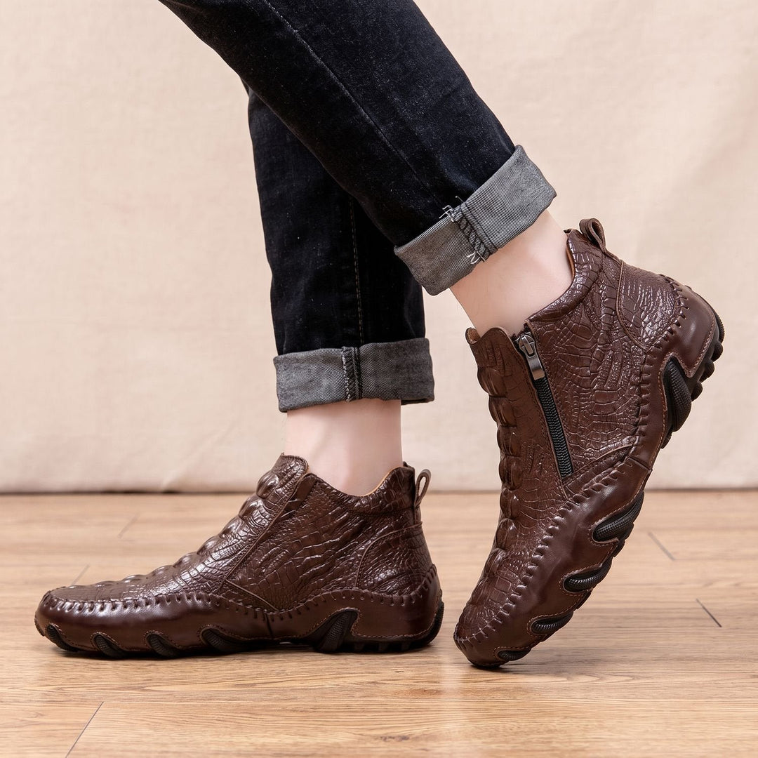 Elias | Chelsea Boots – Krokodilprägung für Herren