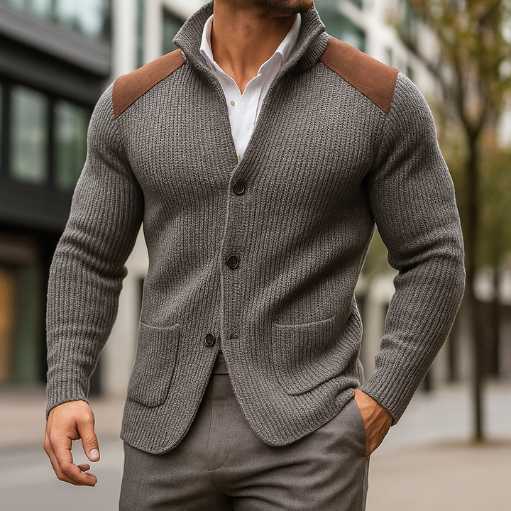 Ralph | Moderner Strukturierter Strick-Blazer Für Herren