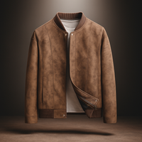 Matteo | Elegante Vegane Wildleder-Bomberjacke mit Moderner Passform