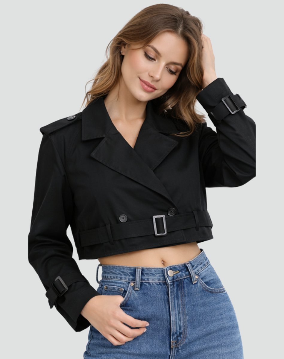 Selina | Kurzer Taillierter Trenchcoat Mit Eleganter Silhouette