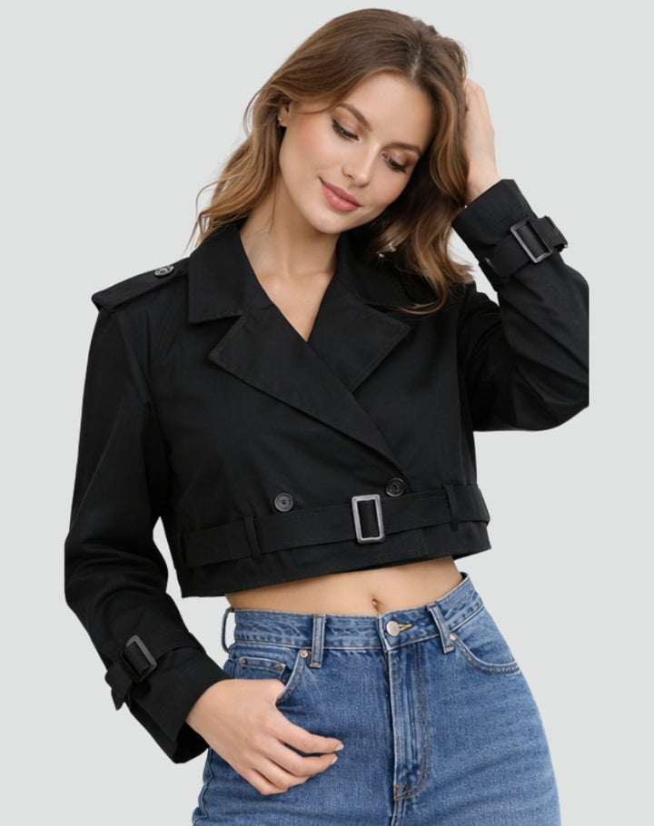Selina | Kurzer Taillierter Trenchcoat Mit Eleganter Silhouette