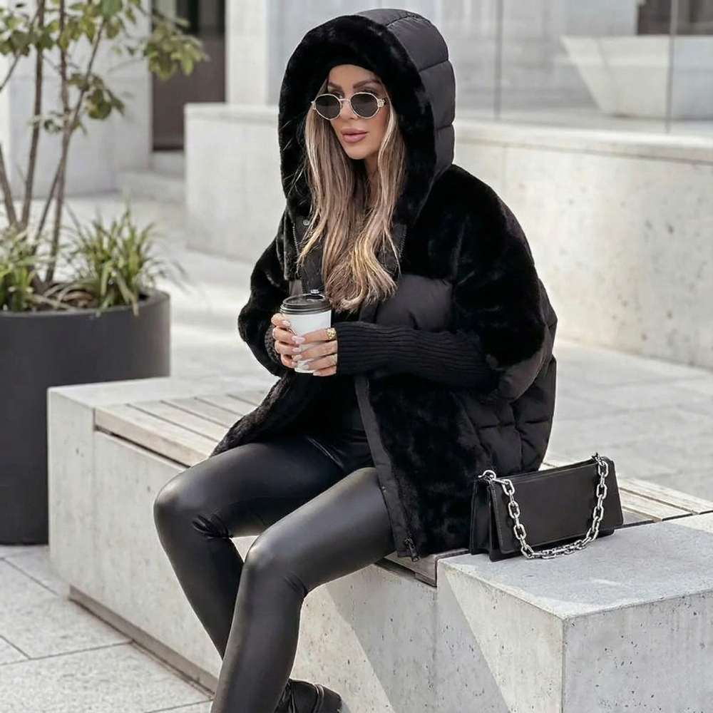 Cozevia | Oversized Quilted Hooded Jacket für Damen