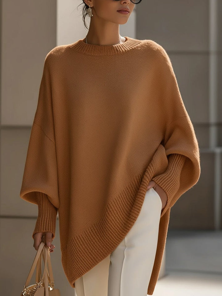 Hannah | Eleganter Oversized Damen Strickpullover Mit Fledermausärmeln