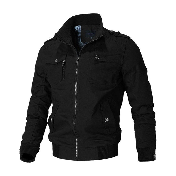 Simon | Militärische Herren-Bomberjacke Mit Funktionalem Utility-Stil