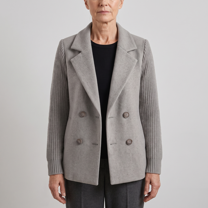 Kendra | Double Breasted Blazer mit Strickärmeln