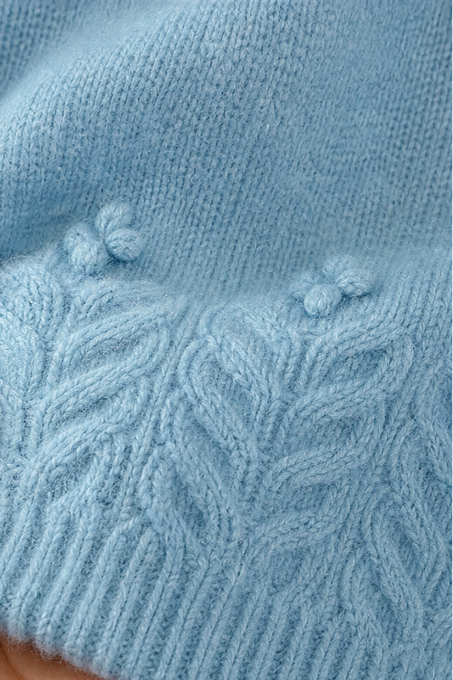 Cablesse | Kabelstrickpullover mit Rundhalsausschnitt