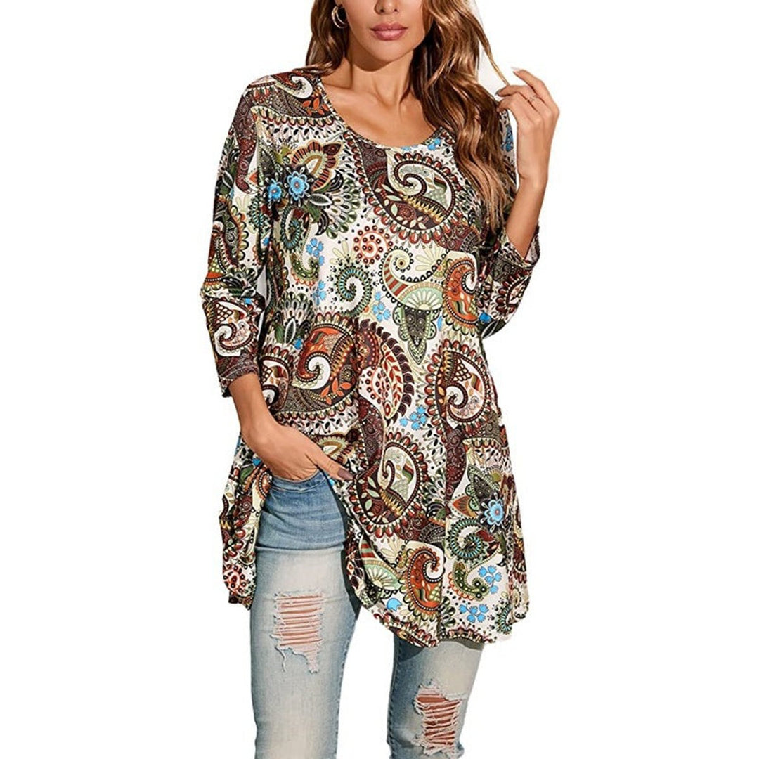 Vivienne | Mandala-Tunika Top Mit Eleganter A-Linien-Silhouette