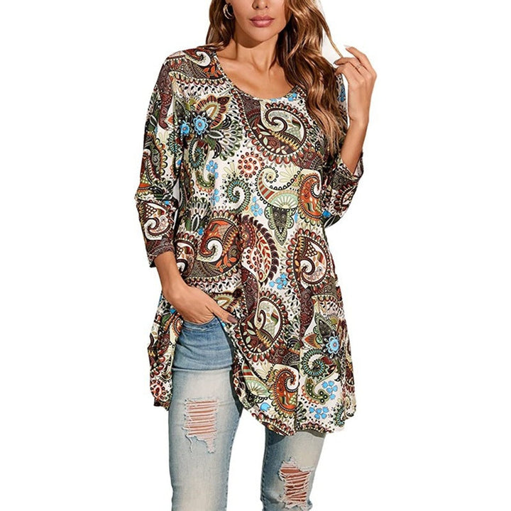 Vivienne | Mandala-Tunika Top Mit Eleganter A-Linien-Silhouette
