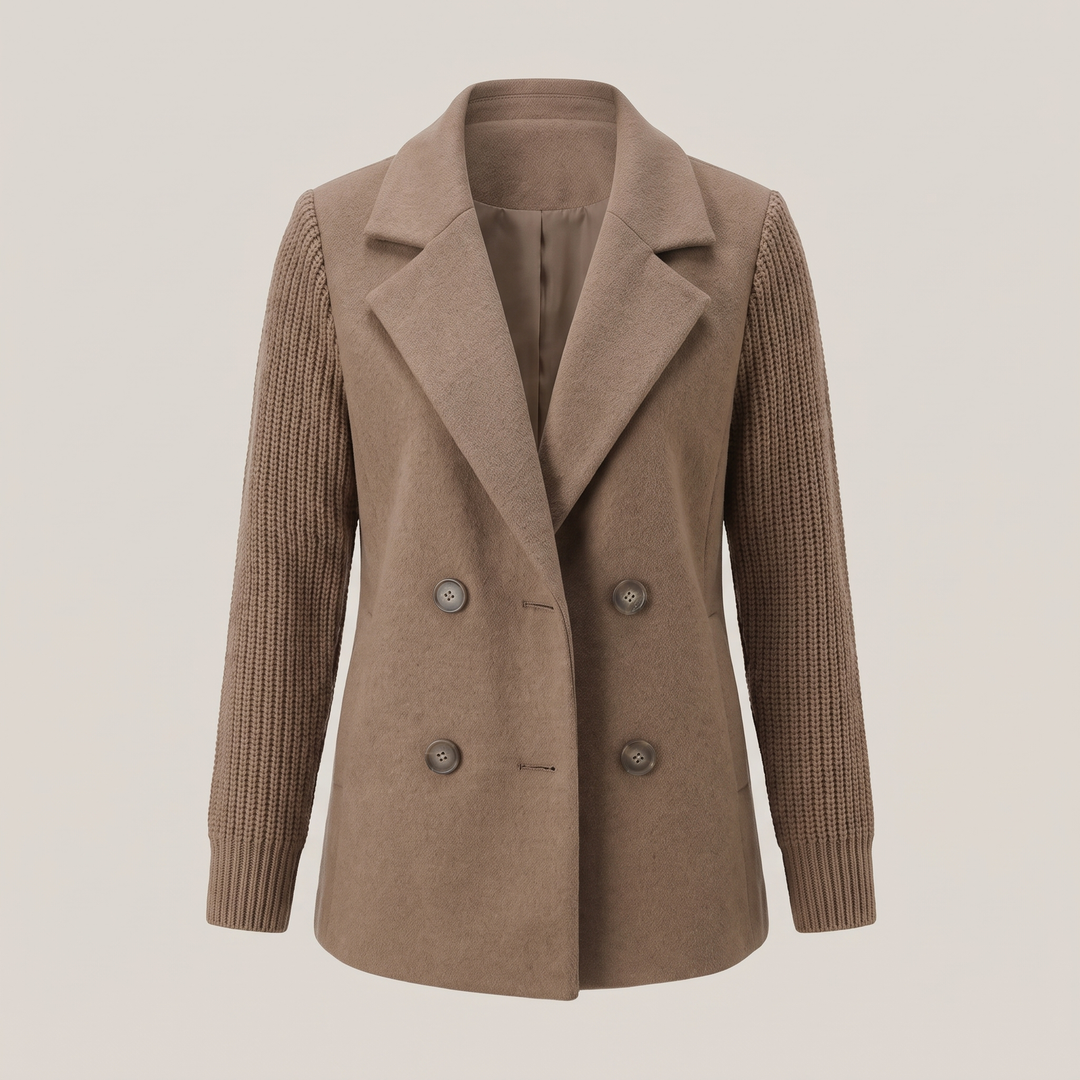 Kendra | Double Breasted Blazer mit Strickärmeln