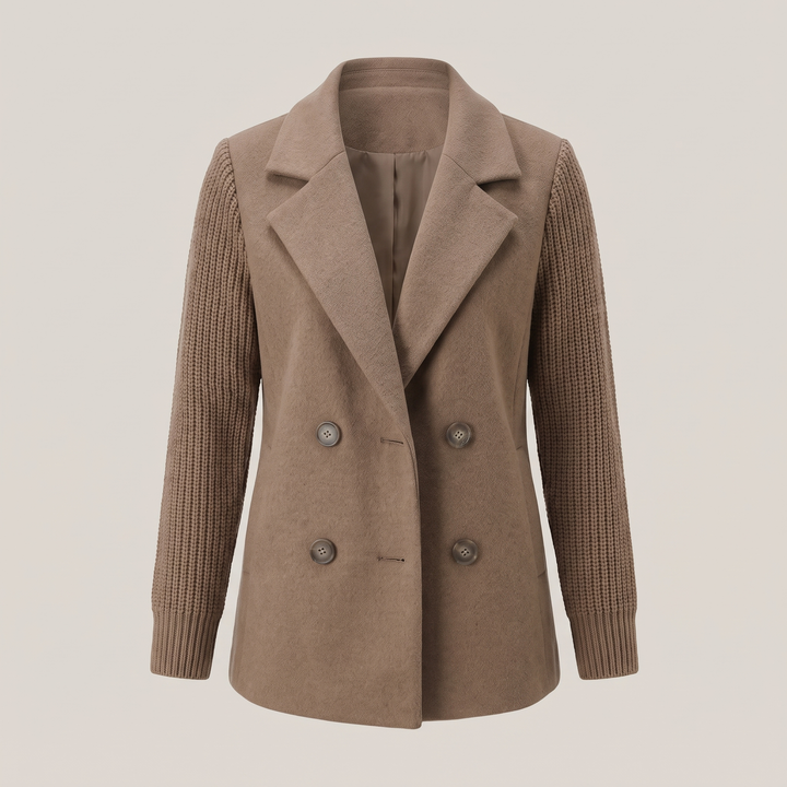 Kendra | Double Breasted Blazer mit Strickärmeln