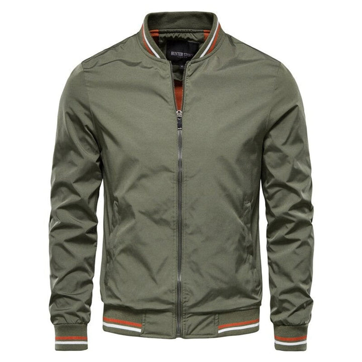 Sebastian | Lässige Herren-Bomberjacke Mit Kontrast-Rippdetails