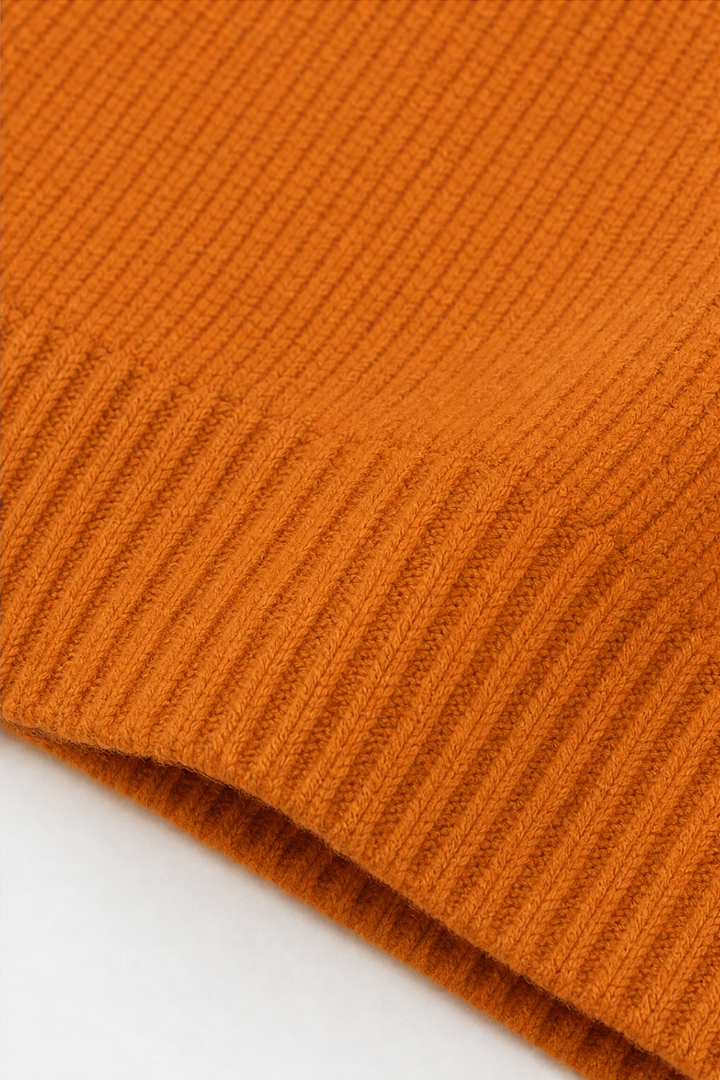Softline | Ribbed V-Neck Knit Sweater – Relaxed Fit for Women