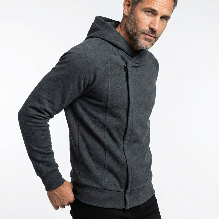 CROSSFIELD | Asymmetrisches Zip Hoodie – Urbaner Stil für Männer