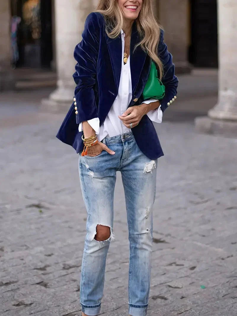 Sophie | Luxuriöser Und Eleganter Samt-Blazer